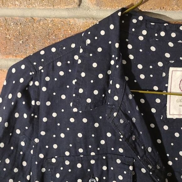 SO Black White Polka Dot Button Down Shirt - Picture 2 of 4
